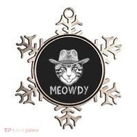 Funny Meowdy Cowboy Cat Ornament thumb 0