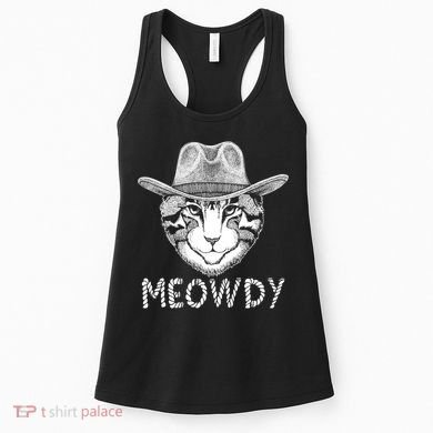 Funny Meowdy Cowboy Cat Women's Tank Top