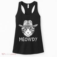 Funny Meowdy Cowboy Cat Women's Tank Top thumb 0