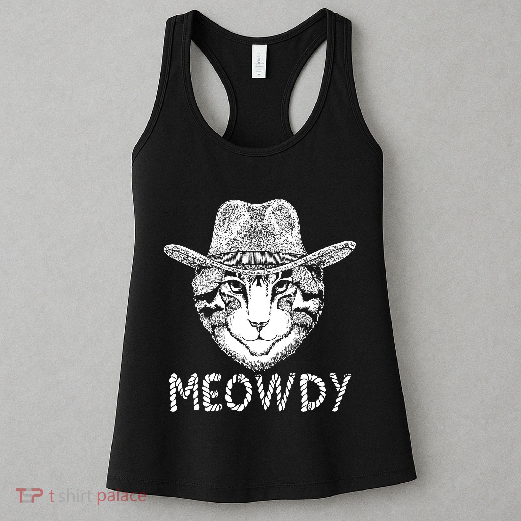 Funny Meowdy Cowboy Cat Women's Tank Top