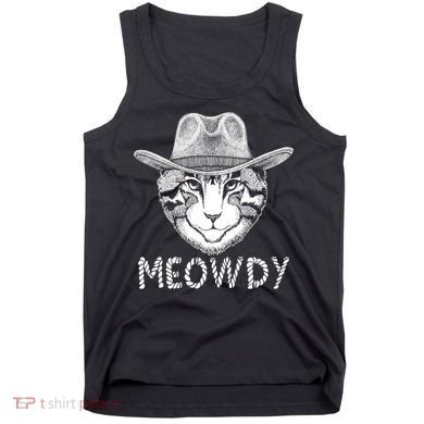 Funny Meowdy Cowboy Cat Tank Top