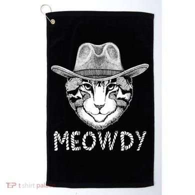 Funny Meowdy Cowboy Cat Golf Towel