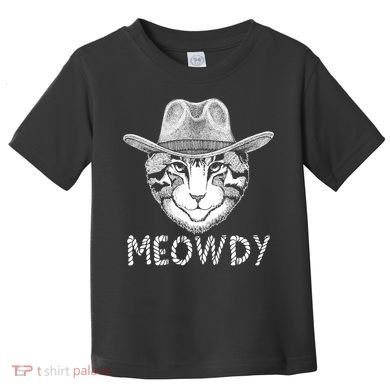 Funny Meowdy Cowboy Cat Toddler T-Shirt