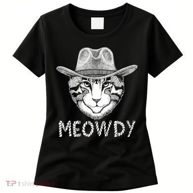 Funny Meowdy Cowboy Cat Women's T-Shirt