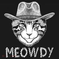 Funny Meowdy Cowboy Cat Kids Long Sleeve Shirt thumb 2