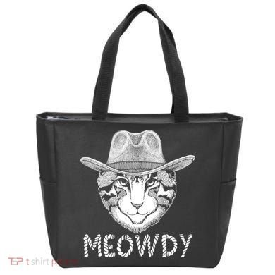 Funny Meowdy Cowboy Cat Tote Bag