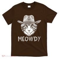 Funny Meowdy Cowboy Cat T-Shirt thumb 0