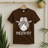 Funny Meowdy Cowboy Cat T-Shirt thumb 2
