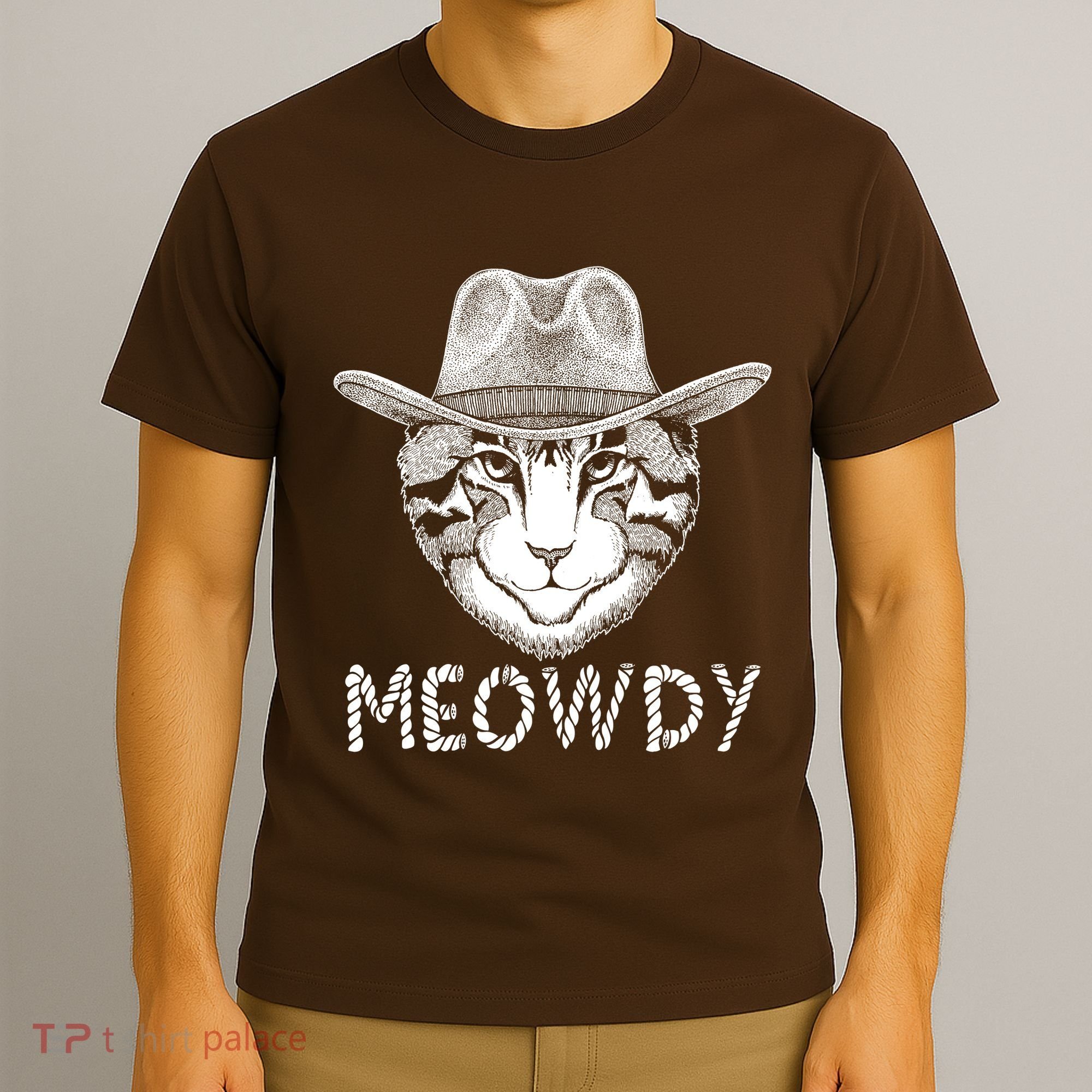 Funny Meowdy Cowboy Cat T-Shirt