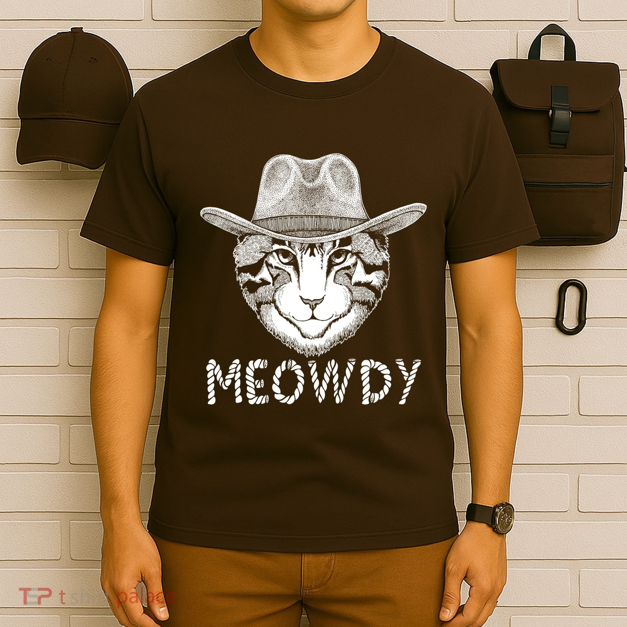 Funny Meowdy Cowboy Cat T-Shirt