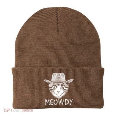 Funny Meowdy Cowboy Cat Beanie