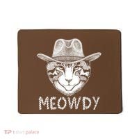 Funny Meowdy Cowboy Cat Mousepad thumb 0