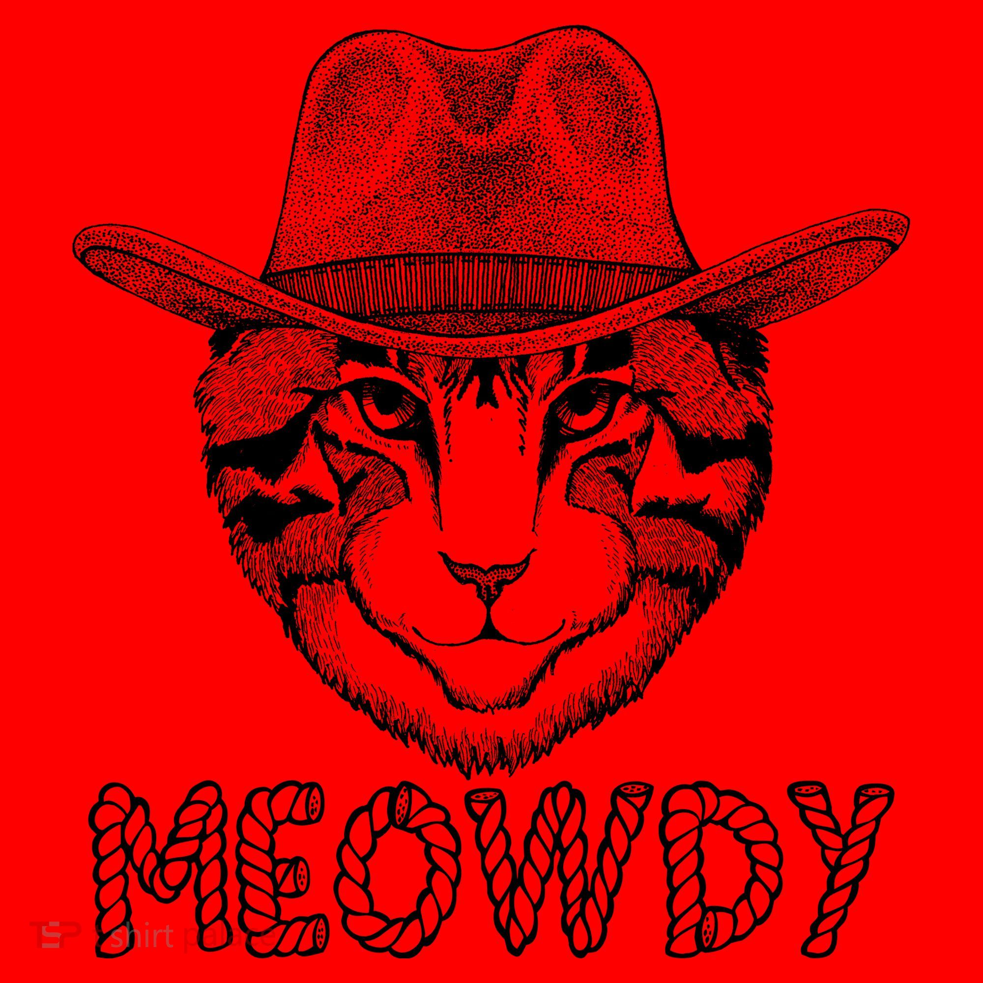 Funny Meowdy Cowboy Cat Santa Hat