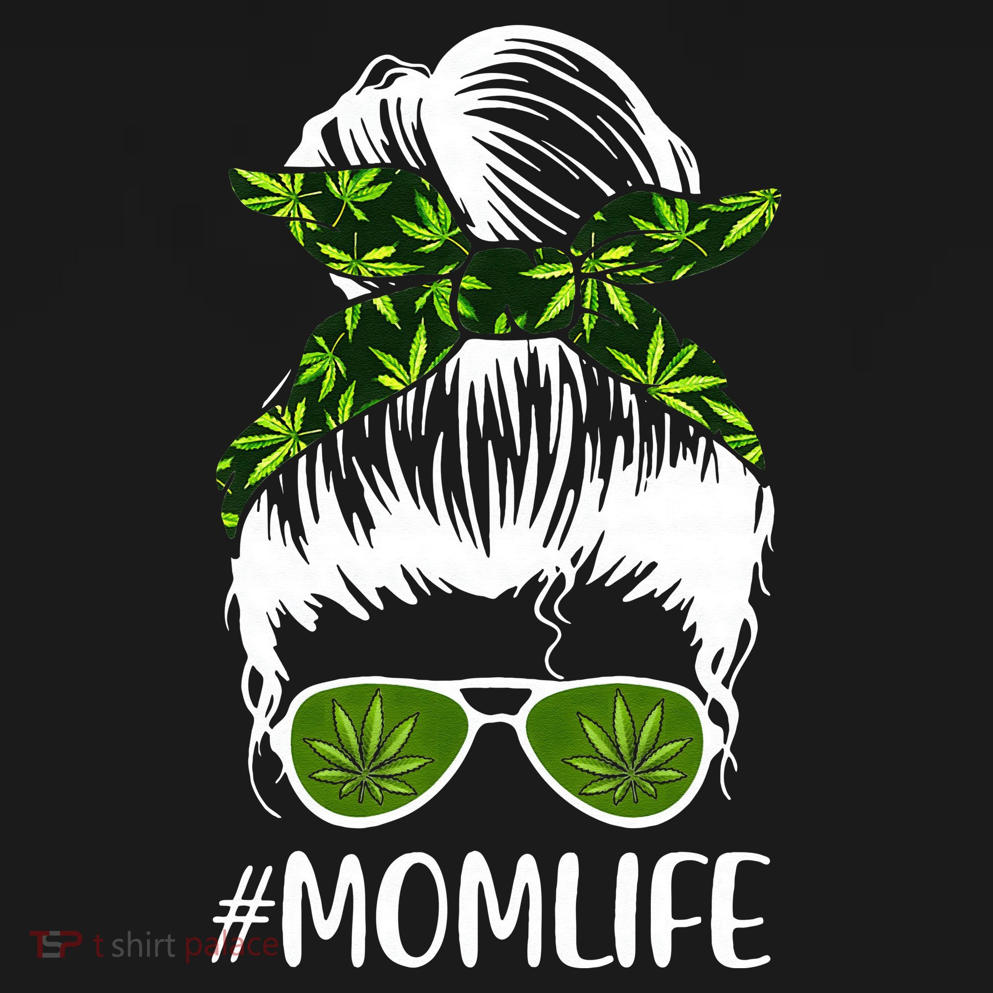 Funny Mom Cannabis Weed Mom Lady Messy Bun Mother's Day Ornament
