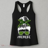 Funny Mom Cannabis Weed Mom Lady Messy Bun Mother's Day Women's Tank Top thumb 3