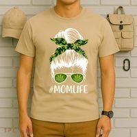 Funny Mom Cannabis Weed Mom Lady Messy Bun Mother's Day T-Shirt thumb 6