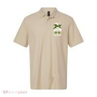 Funny Mom Cannabis Weed Mom Lady Messy Bun Mother's Day Polo thumb 0