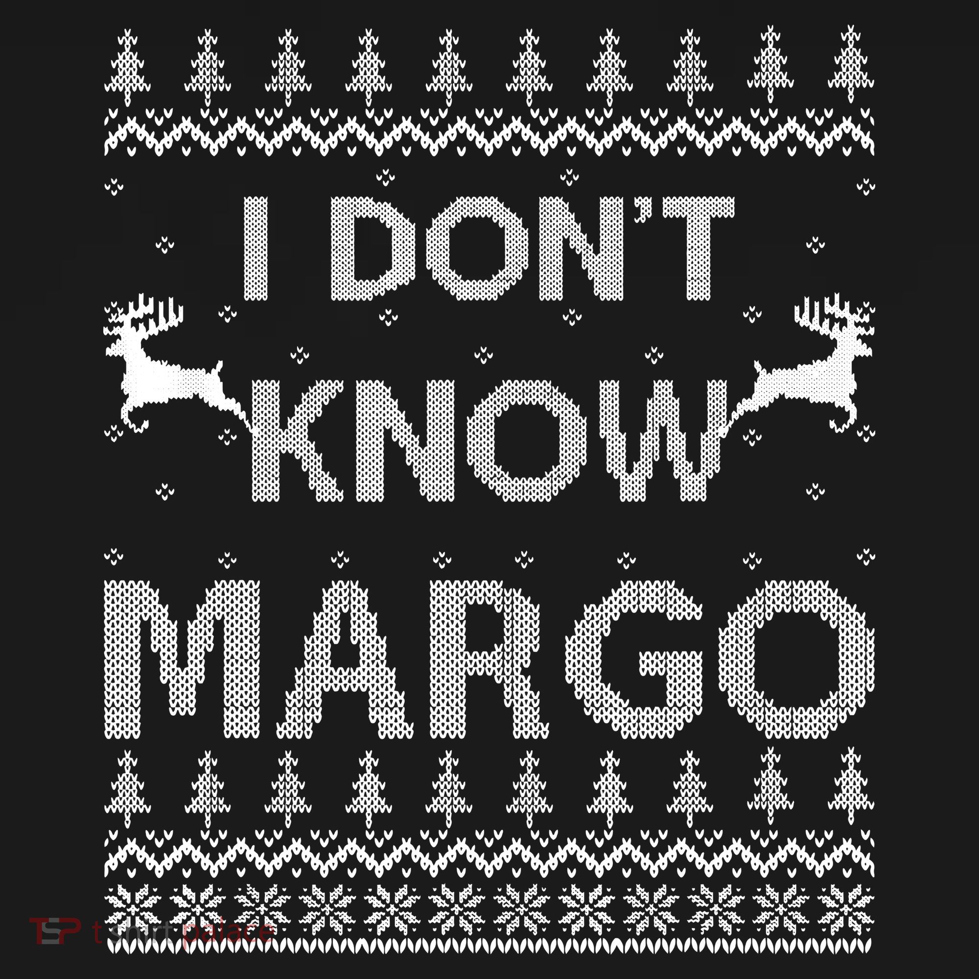 Funny Matching Couple I Dont Know Margo Ugly Christmas Coaster