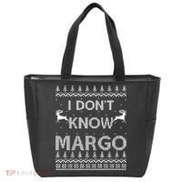 Funny Matching Couple I Dont Know Margo Ugly Christmas Tote Bag thumb 0