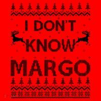 Funny Matching Couple I Dont Know Margo Ugly Christmas Santa Hat thumb 1
