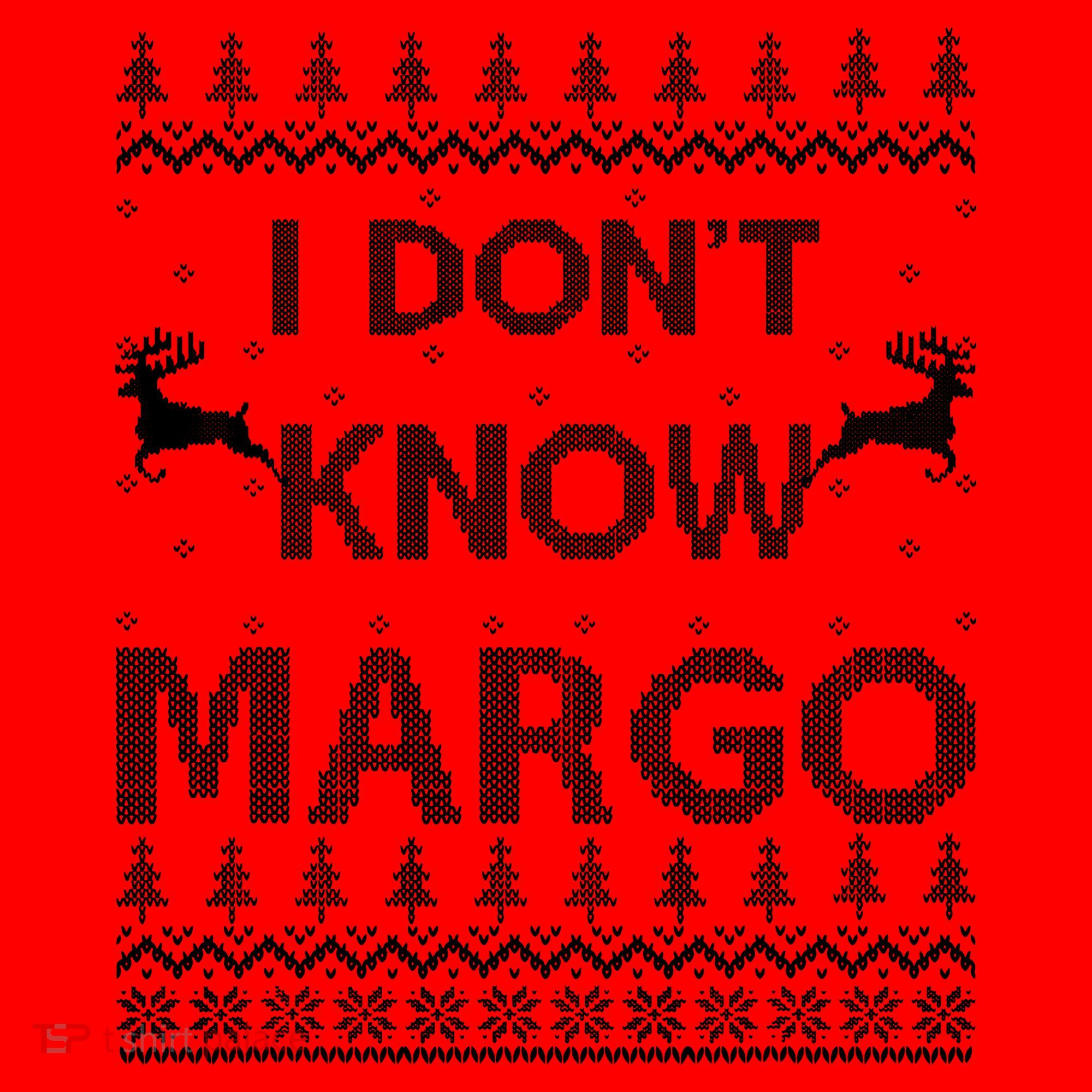 Funny Matching Couple I Dont Know Margo Ugly Christmas Santa Hat