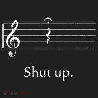 Funny Music Cute Gift Shut Up Quarter Rest And Fermata Women's Sweatshirt thumb 2