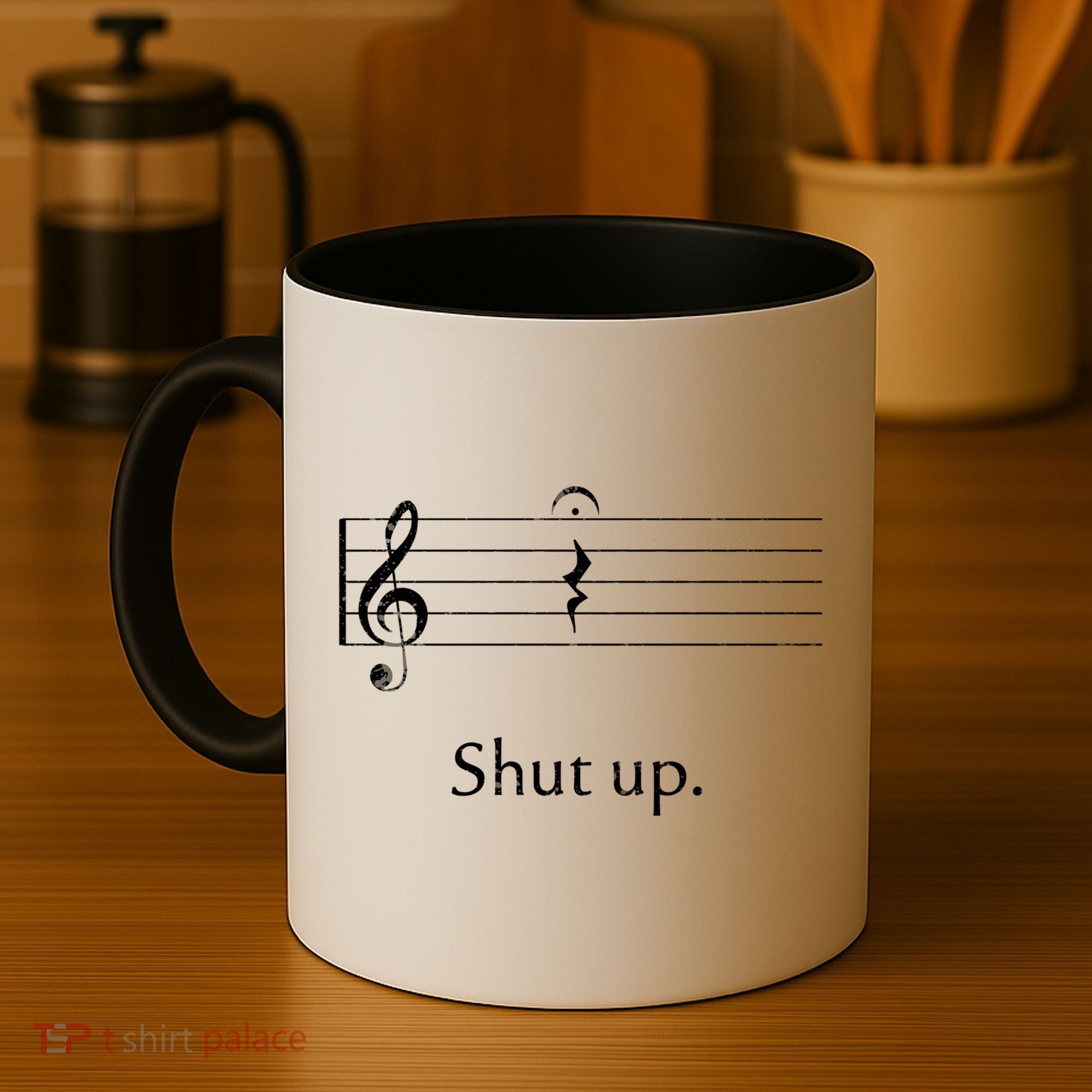 Funny Music Cute Gift Shut Up Quarter Rest And Fermata Coffee Mug