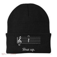 Funny Music Cute Gift Shut Up Quarter Rest And Fermata Beanie thumb 0