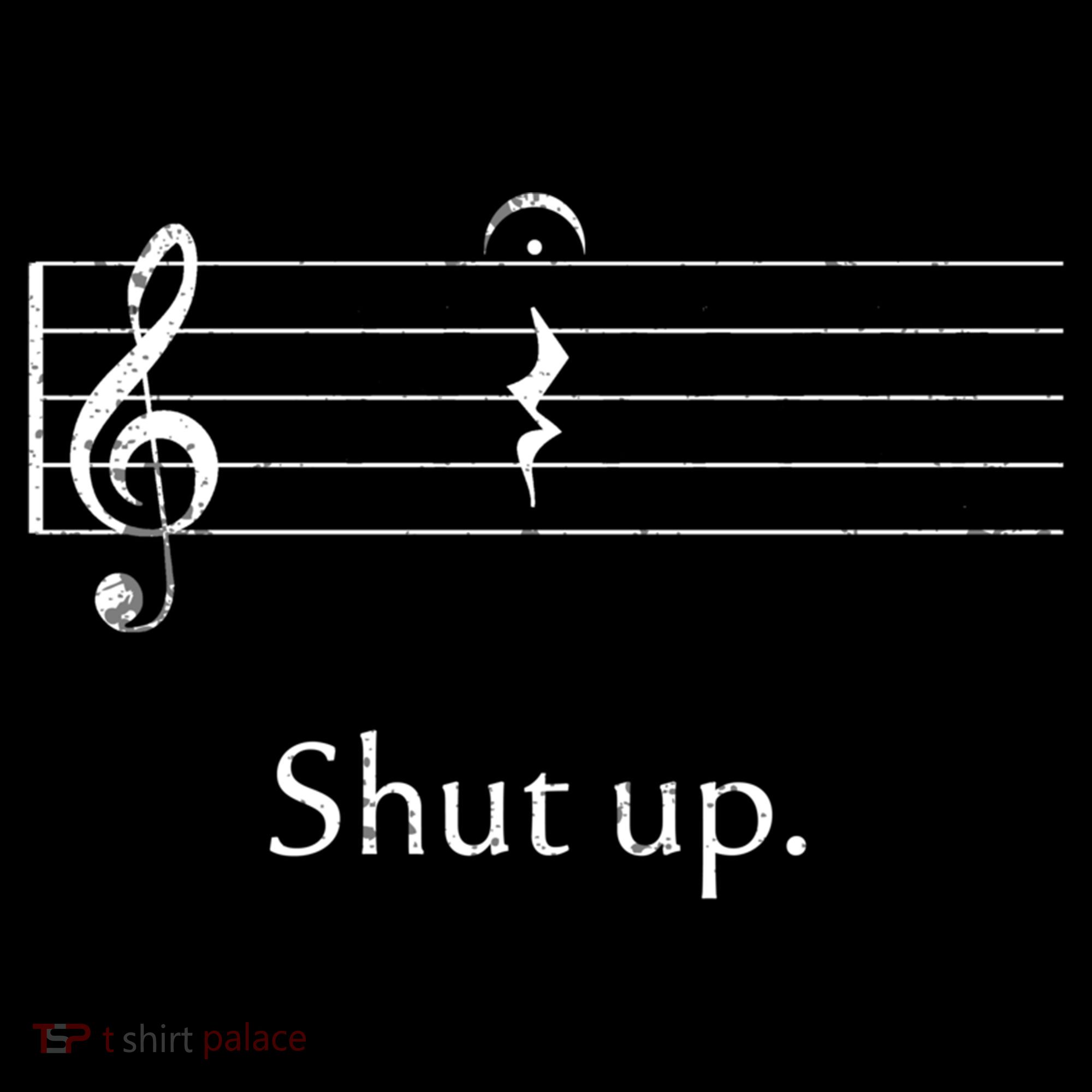 Funny Music Cute Gift Shut Up Quarter Rest And Fermata Women's Hoodie