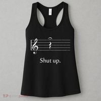 Funny Music Cute Gift Shut Up Quarter Rest And Fermata Women's Tank Top thumb 3