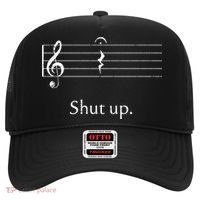 Funny Music Cute Gift Shut Up Quarter Rest And Fermata Hat thumb 0