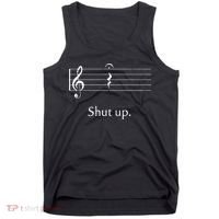 Funny Music Cute Gift Shut Up Quarter Rest And Fermata Tank Top thumb 0