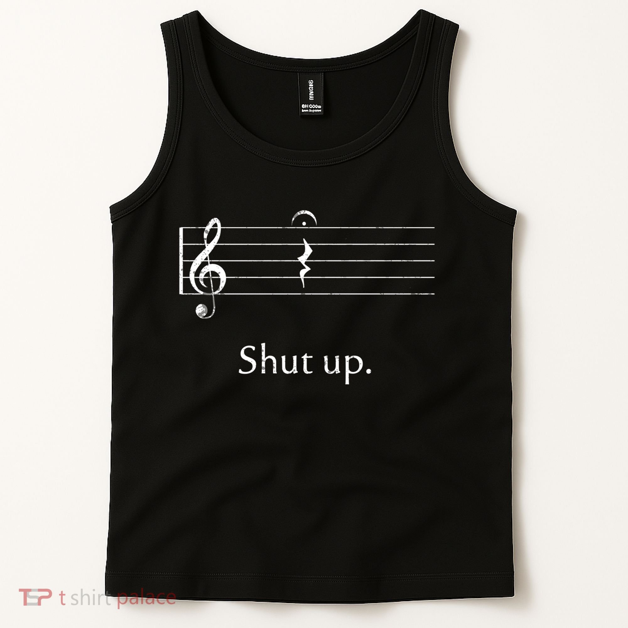 Funny Music Cute Gift Shut Up Quarter Rest And Fermata Tank Top