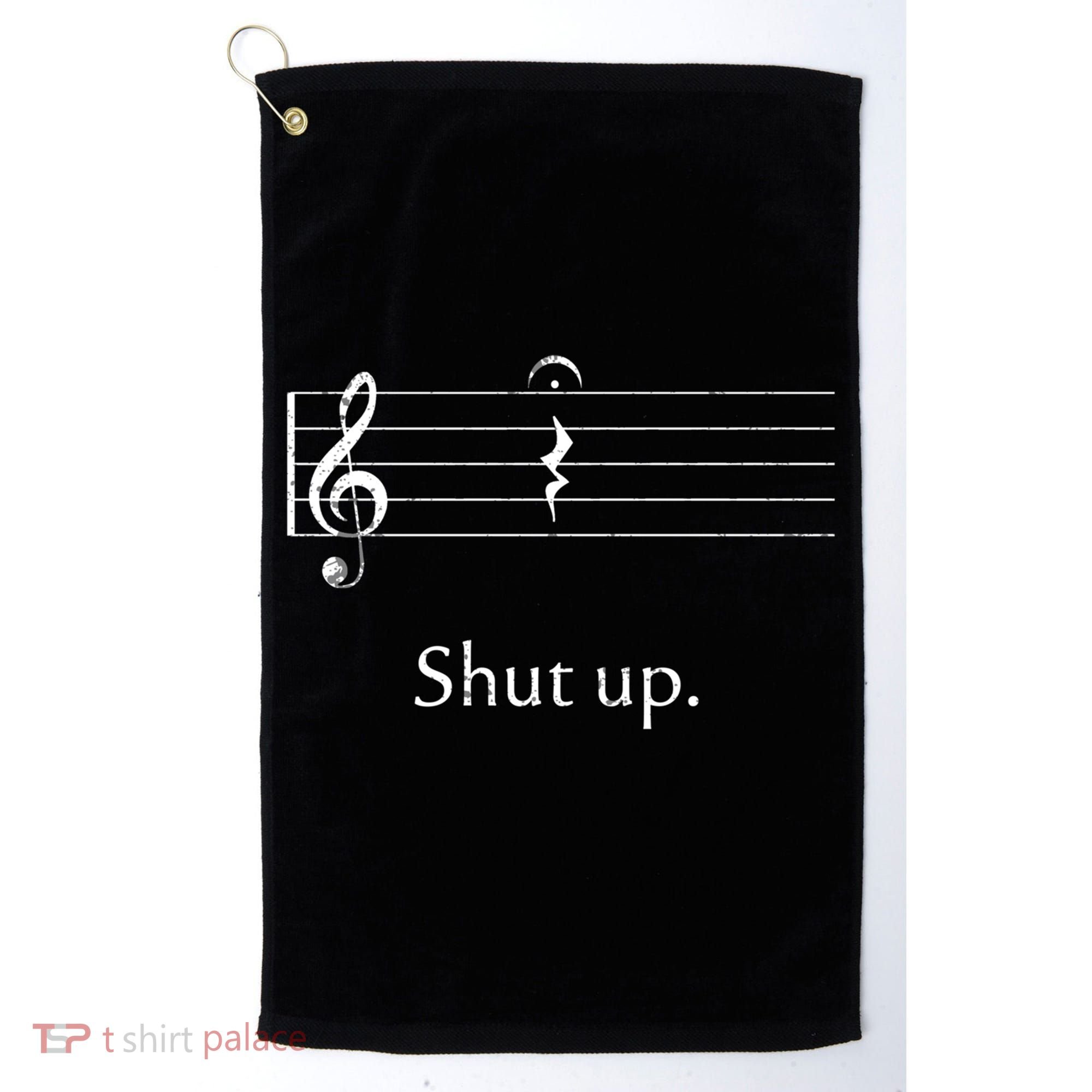 Funny Music Cute Gift Shut Up Quarter Rest And Fermata Golf Towel