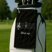 Funny Music Cute Gift Shut Up Quarter Rest And Fermata Golf Towel thumb 2