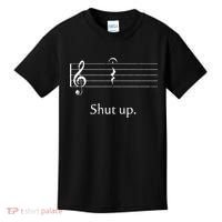 Funny Music Cute Gift Shut Up Quarter Rest And Fermata Kids T-Shirt thumb 0