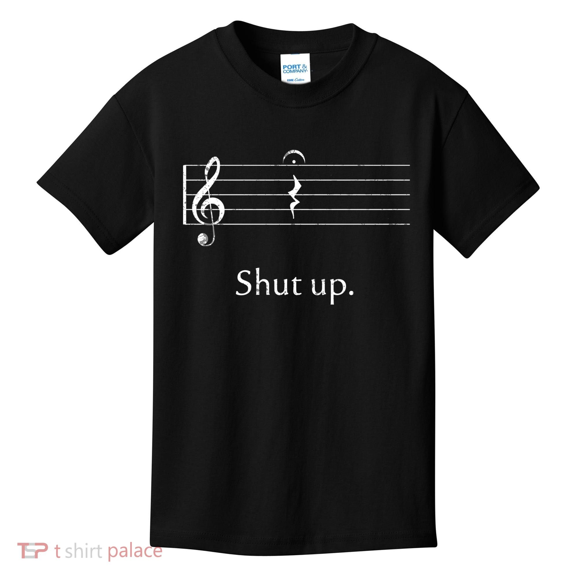 Funny Music Cute Gift Shut Up Quarter Rest And Fermata Kids T-Shirt