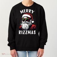 Funny Merry Christmas Rizz Santa Claus Charisma Cool Women's Sweatshirt thumb 0