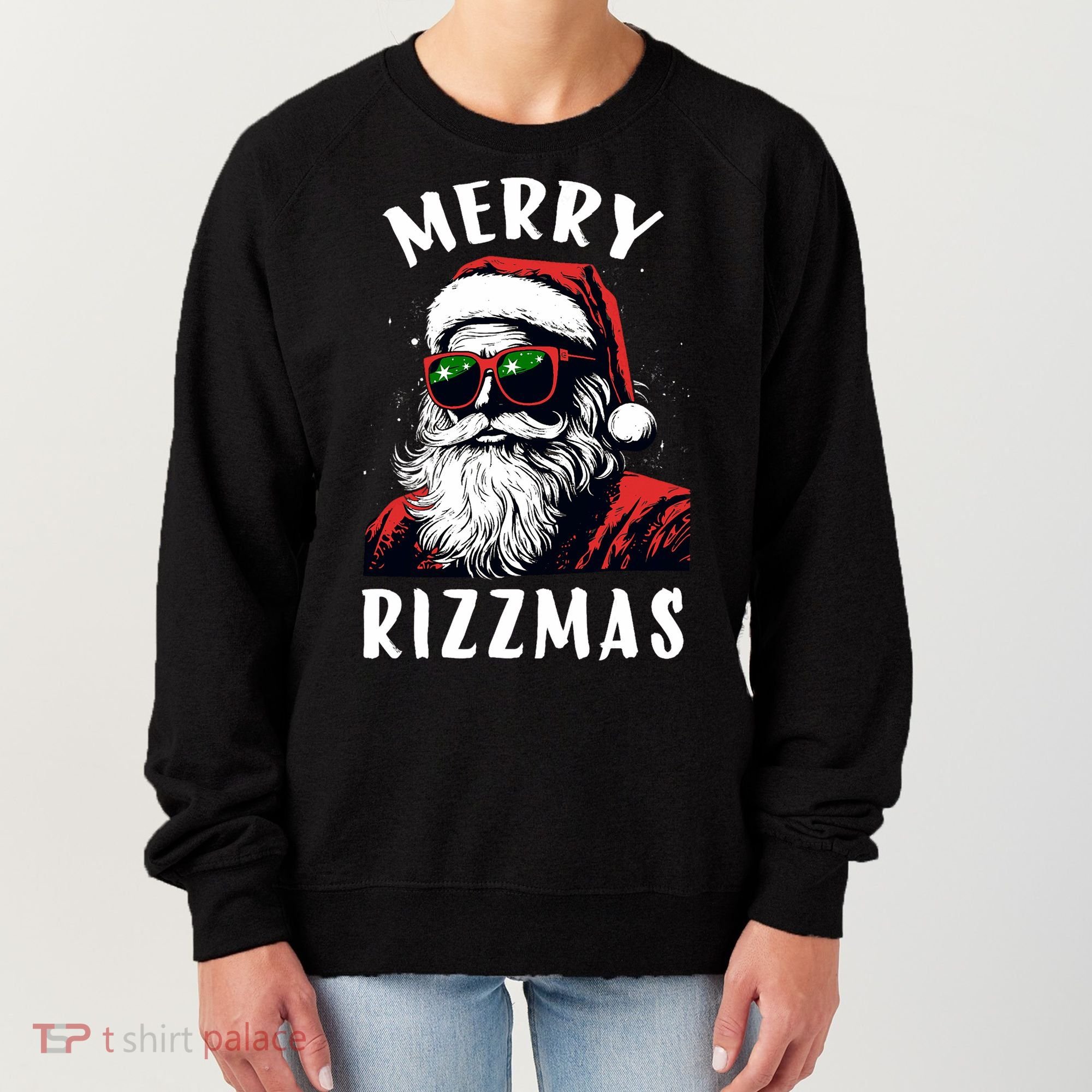 Funny Merry Christmas Rizz Santa Claus Charisma Cool Women's Sweatshirt