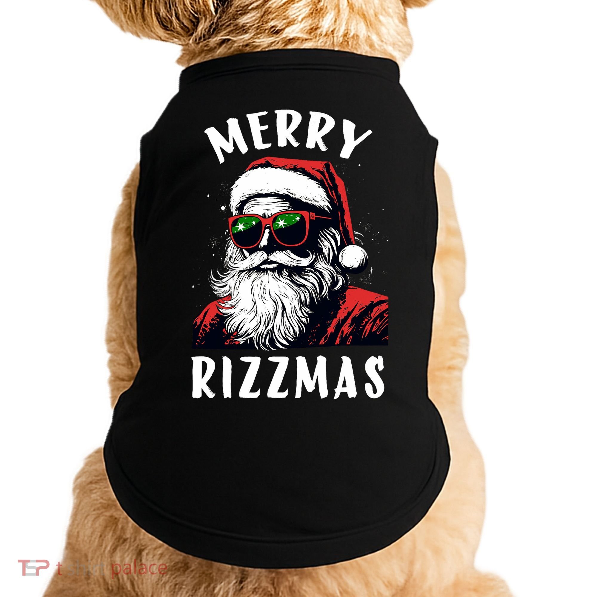 Funny Merry Christmas Rizz Santa Claus Charisma Cool Doggie Tank