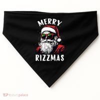 Funny Merry Christmas Rizz Santa Claus Charisma Cool USA-Made Doggie Bandana thumb 0