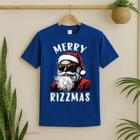 Funny Merry Christmas Rizz Santa Claus Charisma Cool T-Shirt thumb 2