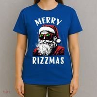 Funny Merry Christmas Rizz Santa Claus Charisma Cool T-Shirt thumb 4
