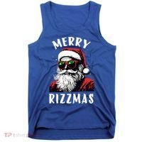 Funny Merry Christmas Rizz Santa Claus Charisma Cool Tank Top thumb 0