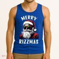 Funny Merry Christmas Rizz Santa Claus Charisma Cool Tank Top thumb 3
