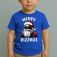Funny Merry Christmas Rizz Santa Claus Charisma Cool Toddler T-Shirt thumb 2