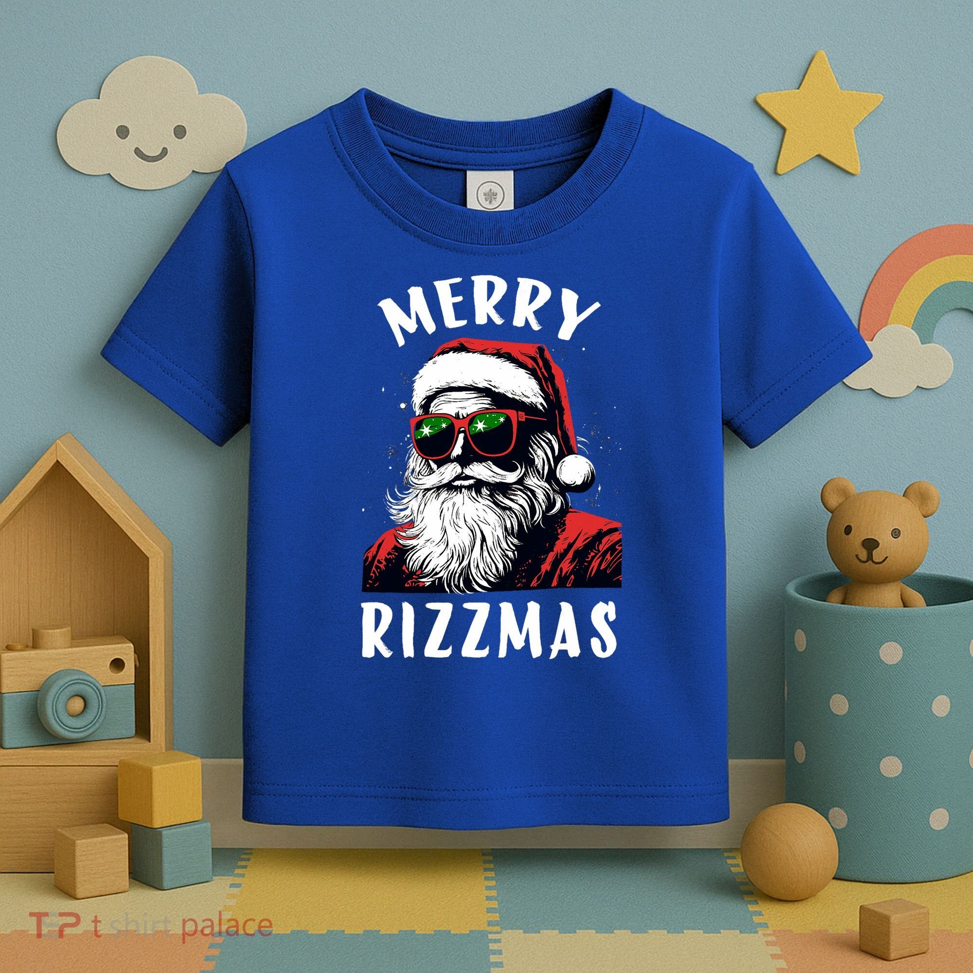 Funny Merry Christmas Rizz Santa Claus Charisma Cool Toddler T-Shirt