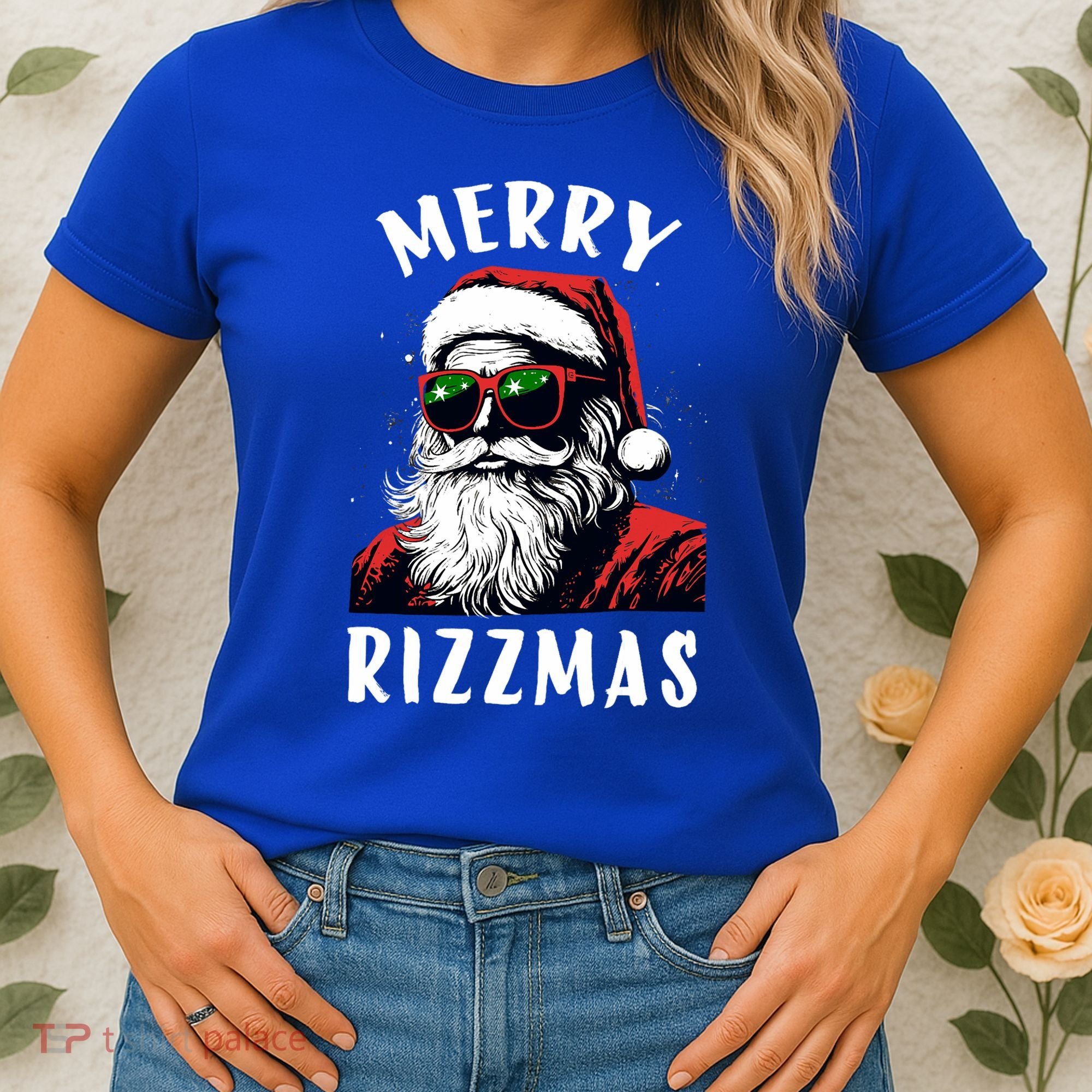 Funny Merry Christmas Rizz Santa Claus Charisma Cool Women's T-Shirt