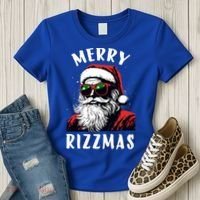 Funny Merry Christmas Rizz Santa Claus Charisma Cool Women's T-Shirt thumb 3