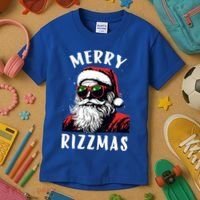 Funny Merry Christmas Rizz Santa Claus Charisma Cool Kids T-Shirt thumb 3